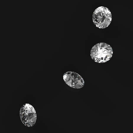 Diamonds 3d in composition as conceptの写真素材