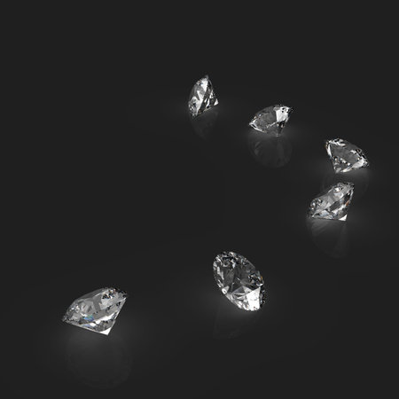 Diamonds 3d in composition as conceptの写真素材