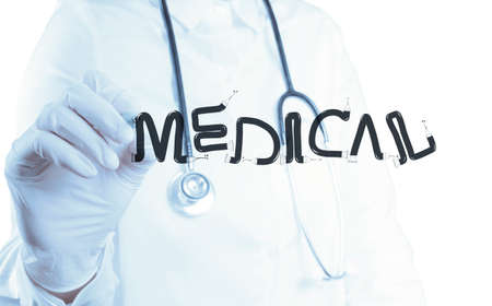 doctor hand drawing design word MEDICAL DOCTOR as conceptの写真素材