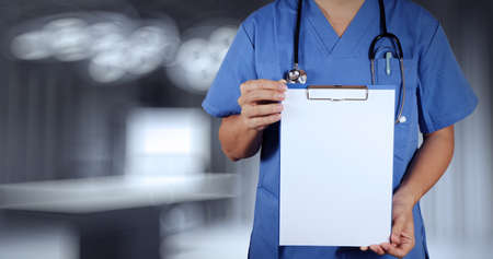success smart medical doctor working with operating room as conceptの写真素材