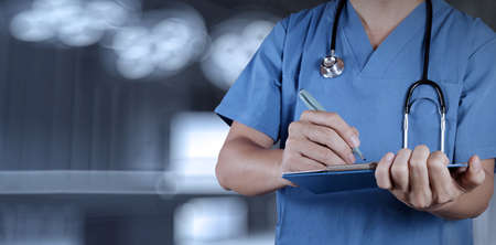 success smart medical doctor working with operating room as conceptの写真素材