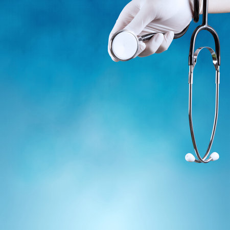 Doctor hand with medical の写真素材