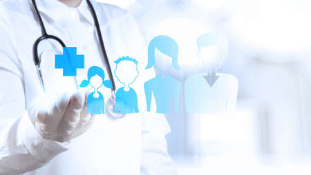 success smart medical doctor working with operating room as conceptの写真素材