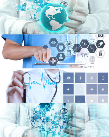 Collage of Various modern medical conceptの写真素材