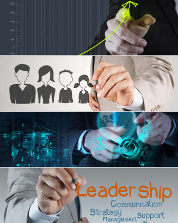 Collage of photo business strategy as conceptの写真素材