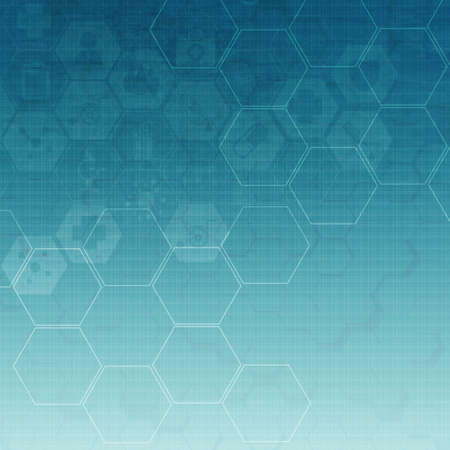 Abstract metal molecules medical backgroundの写真素材