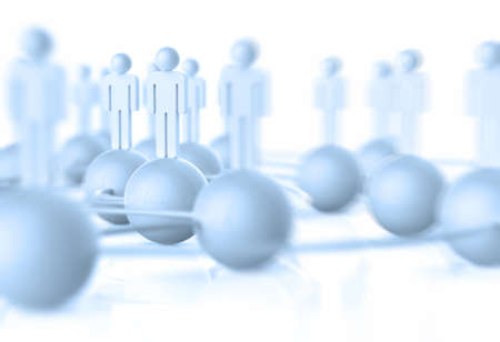3d white human social network as conceptの写真素材