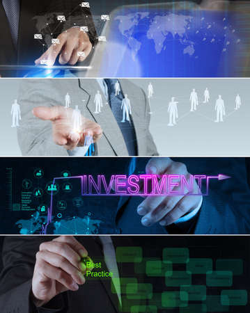Collage of photo business strategy as conceptの写真素材