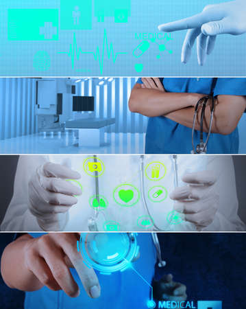 Collage of Various modern medical conceptの写真素材