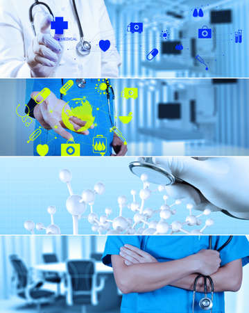 Collage of Various modern medical conceptの写真素材