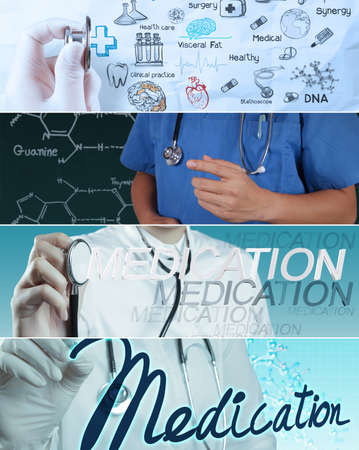 Collage of Various modern medical conceptの写真素材
