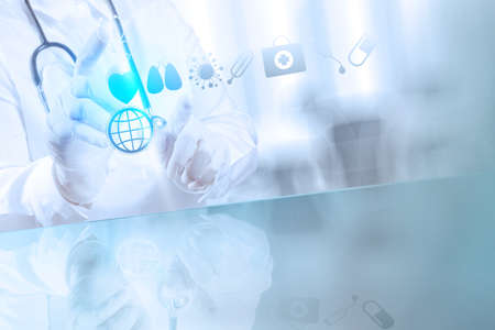 smart medical doctor working with operating room as conceptの写真素材