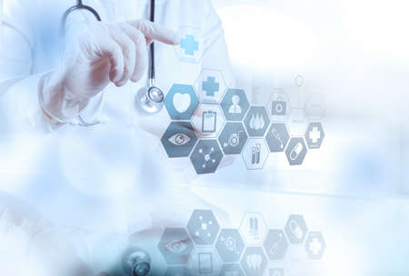 smart medical doctor working with operating room as conceptの写真素材