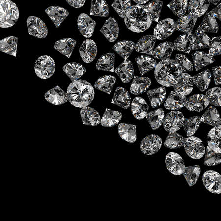 Diamonds 3d in composition as conceptの写真素材
