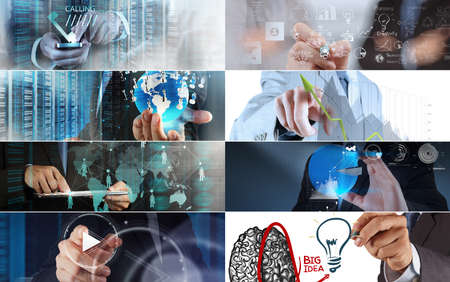 Collage of photo business strategy as conceptの写真素材