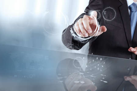businessman working with  modern technology as conceptの写真素材
