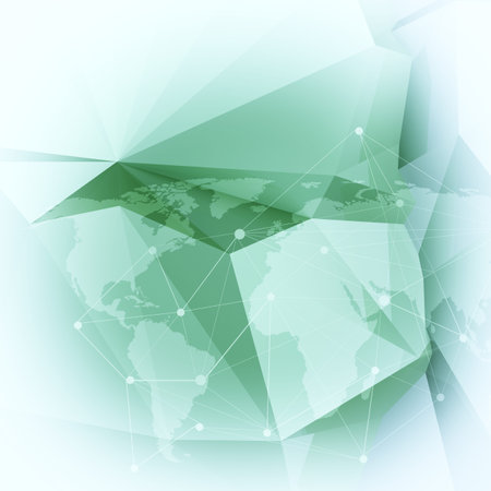 Abstract molecules low poly medical backgroundの写真素材