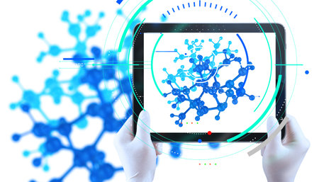 Accurate diagnosis appropriate treatment medical concept.doctor hand using tablet computer show...