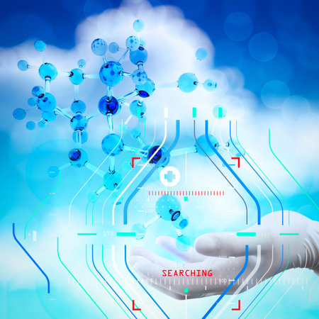 Accurate diagnosis appropriate treatment medical concept.scientist doctor hand holds virtual 3d ...