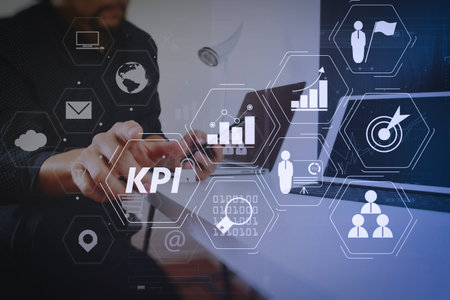 Key Performance Indicator (KPI) workinng with Business Intelligence (BI) metrics to measure...