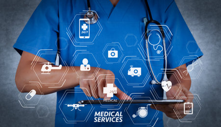 General Medical Services (GMS) and General Practitioners(GPs or family doctors) diagram.Doctor...