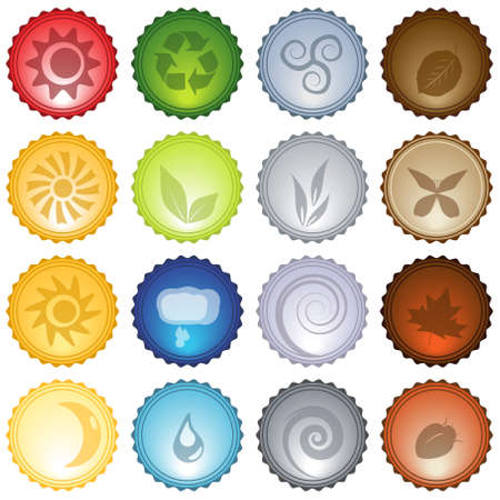 Beautiful Glassy Vector Icons Set eps10のイラスト素材