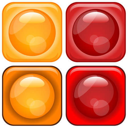 Modern Glassy Icons Setのイラスト素材