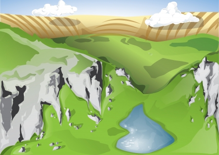 Rocky mountains sceneryのイラスト素材