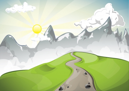 Rocky mountain sunsetのイラスト素材