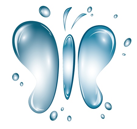 Water butterflyのイラスト素材