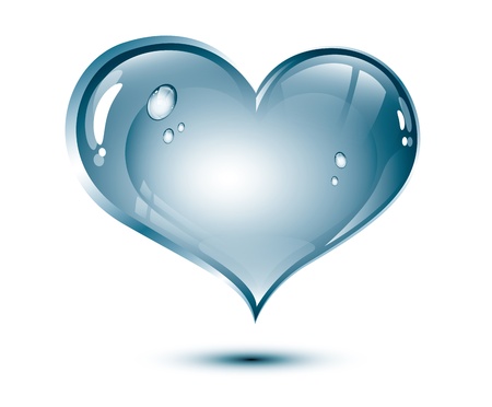Water heartのイラスト素材