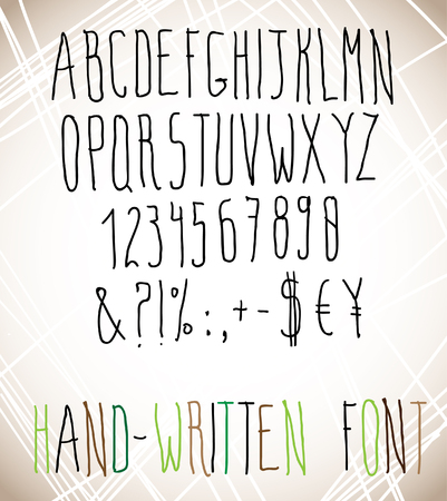 Hand written fontのイラスト素材