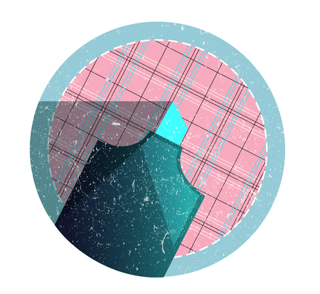 Vintage retro marker on flat pattern surfaceのイラスト素材