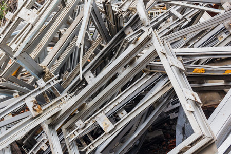 Scrap yard, metal for recycling, acceptance of non-ferrous metal.の写真素材