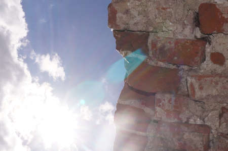 Blue sky through the archの写真素材