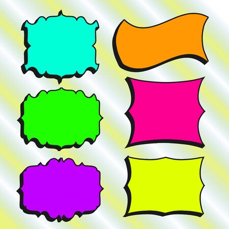 Set of Hand-drawn frames for your design. Vector illustrationのイラスト素材