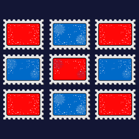 2016. New year stamp templates. Illustration of a stamp icons templates  with a 2016 sign. Vector Illustration:のイラスト素材