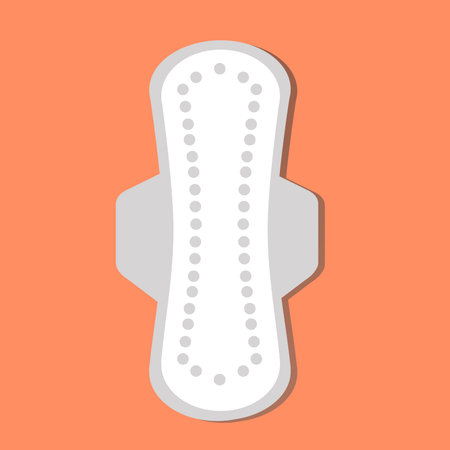 sanitary towel. woman hygiene protection, sanitary napkin, woman hygiene protection. Vector illustrationのイラスト素材