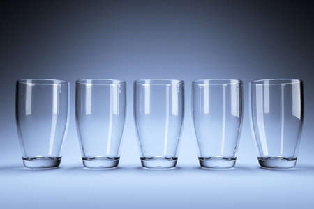 five glasses in studioの写真素材