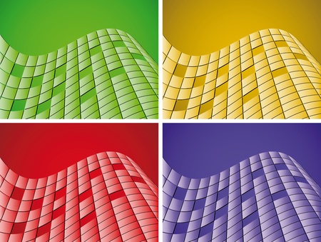 Set of vector colorful abstract geometric background (EPS 8)のイラスト素材