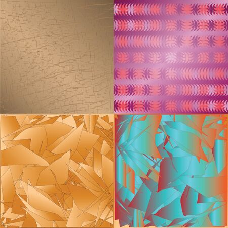 Set of abstract vector textures in the number of four piecesのイラスト素材