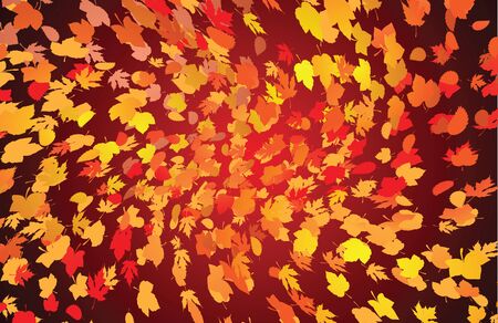 Vector background of dark swirling fallen autumn leavesのイラスト素材