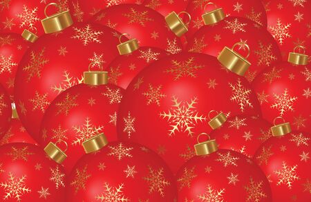 Christmas background Christmas-tree balls with big close-upのイラスト素材