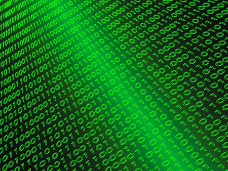Digital dark vector abstract background with binary codeのイラスト素材