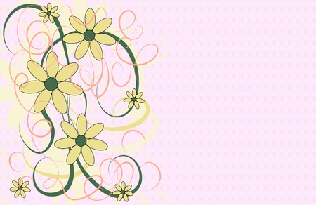 Vector background with decorative floral elements and textureのイラスト素材