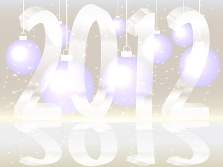 Light blue background with a Christmas theme icy figures 2012のイラスト素材