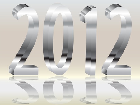 Stylish Christmas wallpaper with steel figures 2012のイラスト素材
