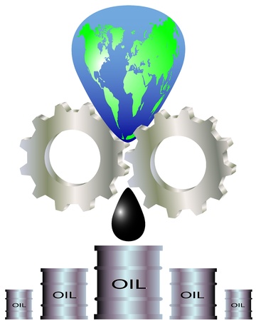 Extraction of natural resources and depletion of the planet earthのイラスト素材