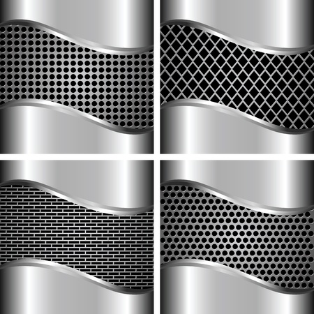 A set of metal background for your designのイラスト素材
