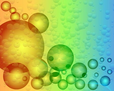 Abstract background with colorful bubblesのイラスト素材